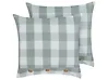 Dekokissen 2er Set TAMNINE 45 x 45 cm Mintgrün Kariertes Muster