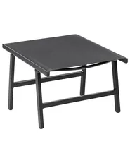 Gartenstuhl 2er Set MARCEDDI mit Fußstütze Metall Schwarz_897090
