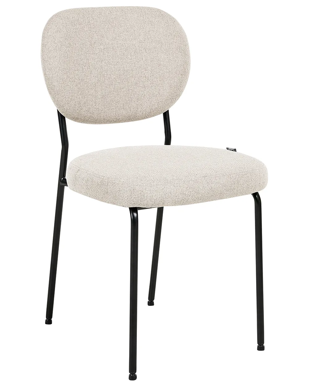 Esszimmerstuhl 2er Set LOLETA Stoff Hellbeige_999019