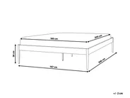 Bed Metal VAURS 160 x 200 cm (EU King Size) Light Beige_1165422