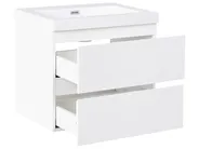 Wandmontierter Waschbeckenunterschrank mit Waschbecken CARDIEL Weiß_1006121