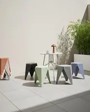 Set of 4 Garden Stools KARAVOS Multicolour_1027136