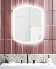 LED-Badezimmer-Spiegel BEZIERS 60 cm 78 cm Silber_844357