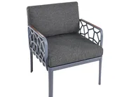 Garden Sofa Set 4 Seater ERICHE Dark Grey_978039