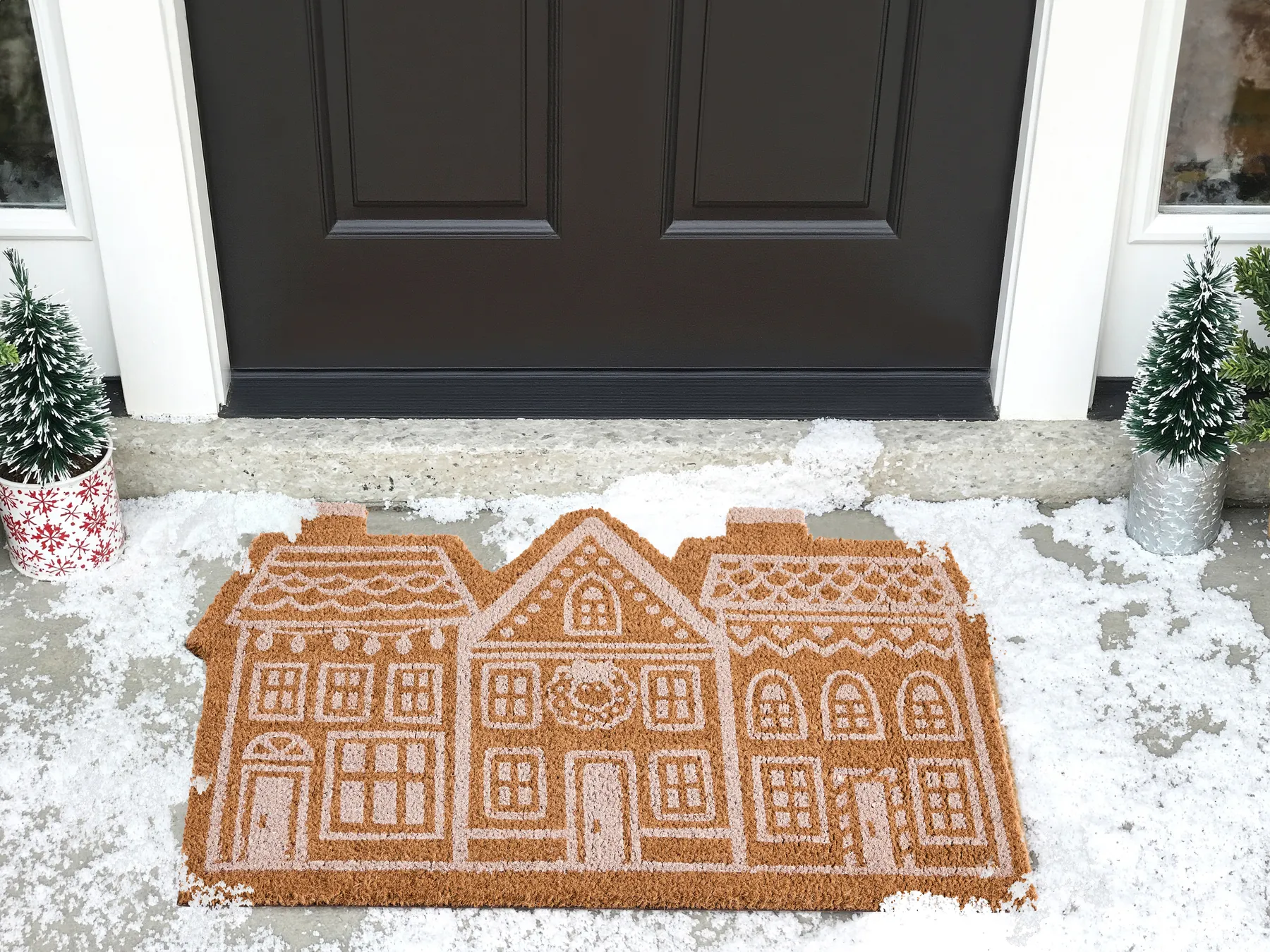 Doormat MUHIKAP Natural 60 x 90 cm Christmas Motif Coir_1008360