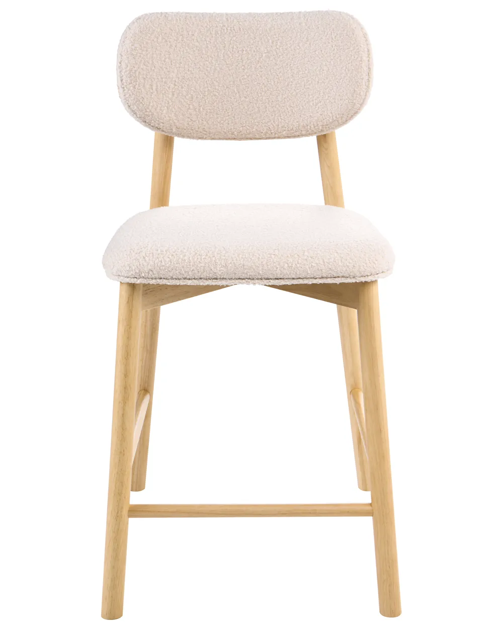 Set of 2 Bar Chairs MILLS Boucle Light Brown/ Beige_1060569