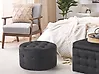 Pouf TAMPA Samtstoff Schwarz
