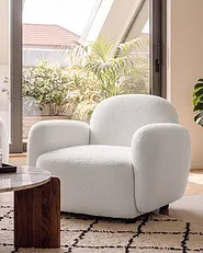 Fauteuil JULE Bouclé Gebroken wit_1144874