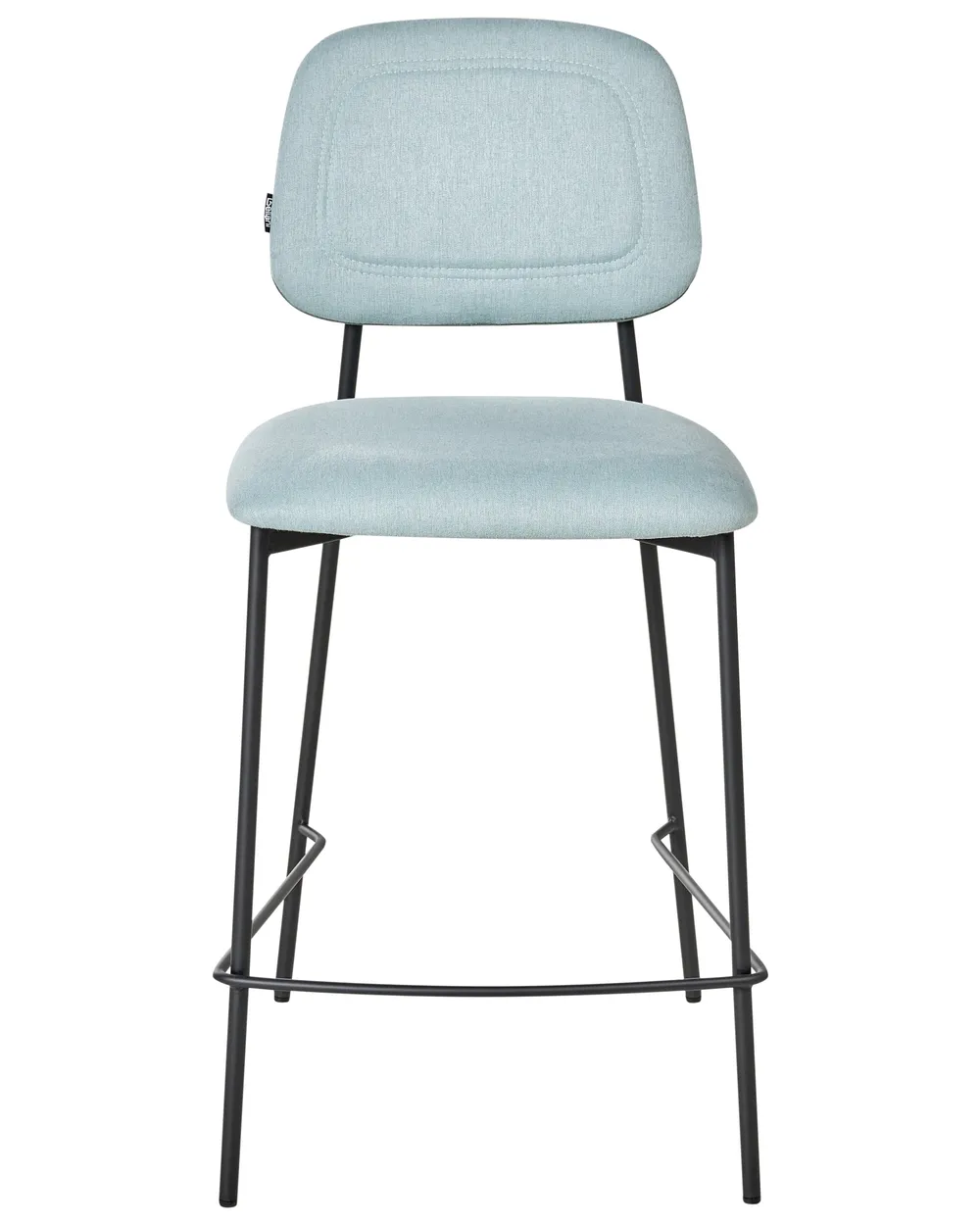 Set mit 2 Barstühlen DUETTE Stoff Hellblau_1015762