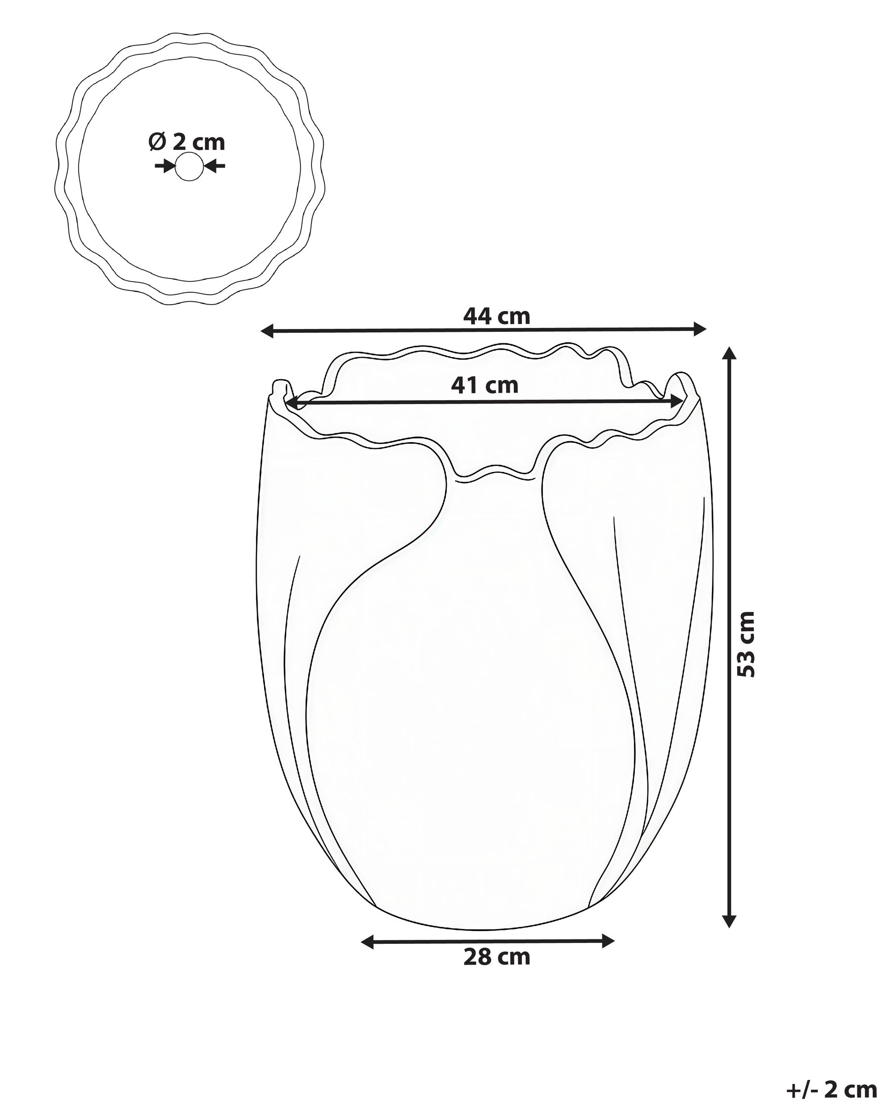 Blumenkübel ARPONE 44 cm Dunkelgrau_1082361
