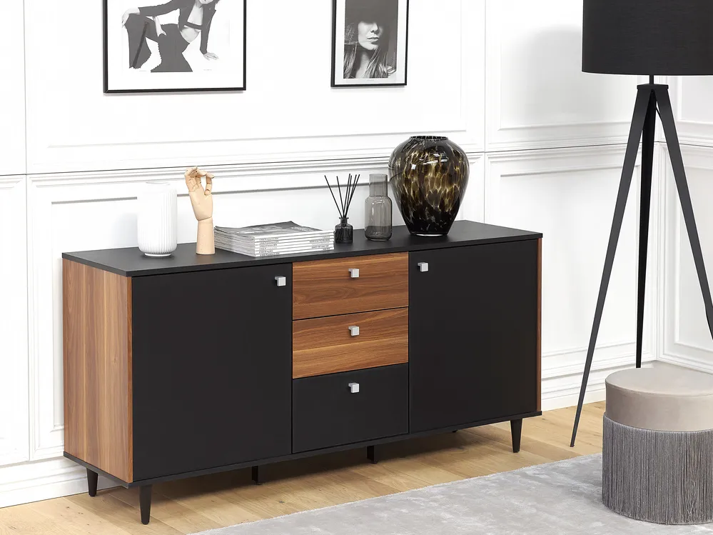 Sideboard mit 2 Türen KURO Schwarz