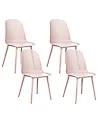 Esszimmerstuhl 4er Set EMORY Pastellrosa