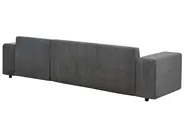 Eckschlafsofa 3-Sitzer LUSPA mit Stauraum Cord Dunkelgrau linksseitig_898714