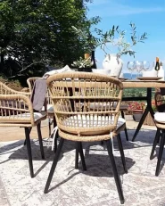 Gartenmöbel Set 6-Sitzer ALIANO II inkl. Kissen Polyrattan Beige_970007