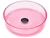 Aufsatzwaschbecken TOLOSA ⌀ 36 cm Mineralwerkstoff Rosa