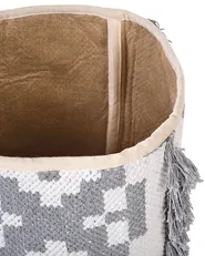 Set of 2 Baskets KALAI Cotton Grey_846375