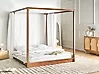 Himmelbett Holz HERLIERE 180 x 200 cm Dunkelbraun
