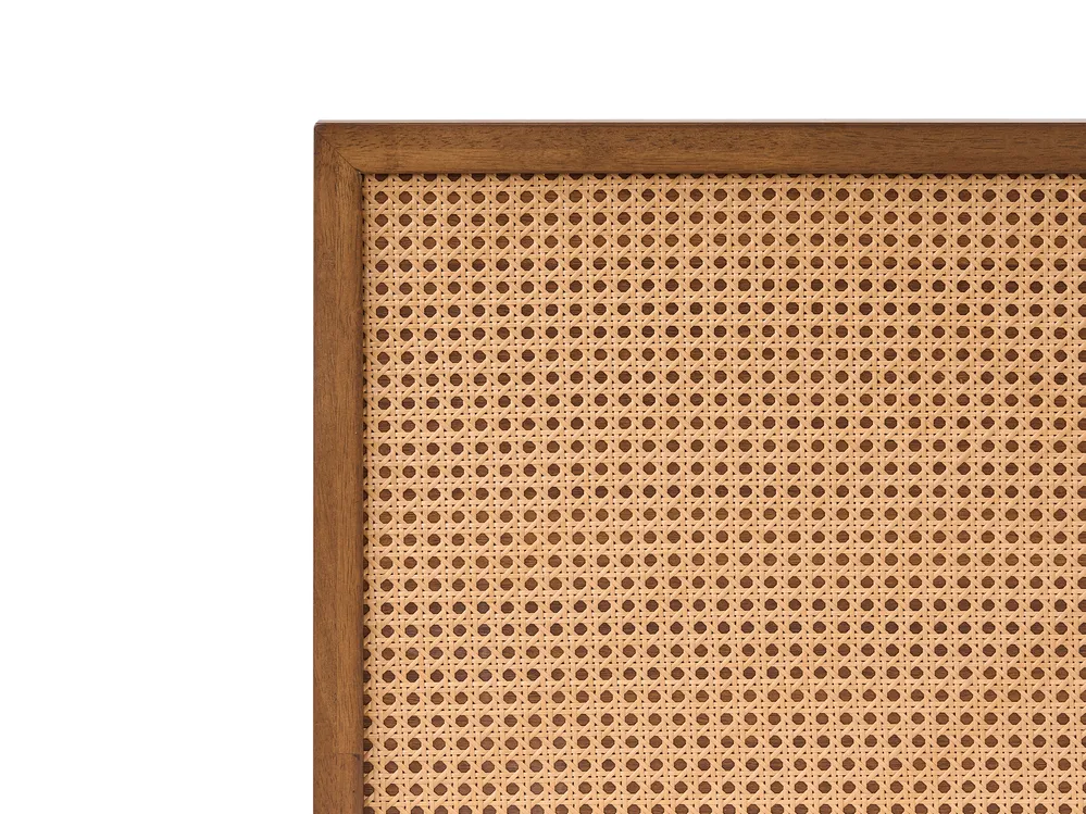 Bed PE Rattan MONPAZIER 120 x 200 cm (EU Small Double) Dark Brown_1037775