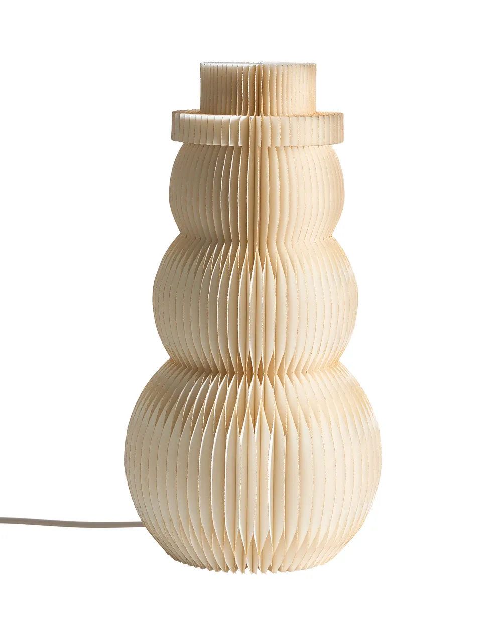 Weihnachtsdekoration Tischlampe BANGA 51 cm Schneemann Beige_1031805