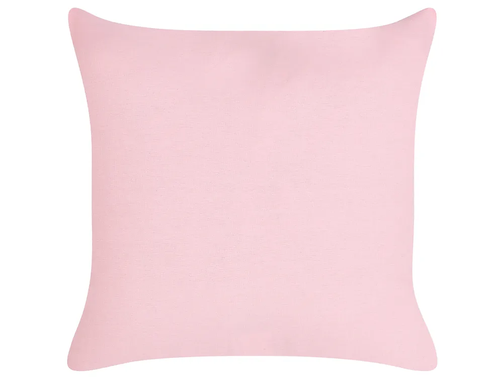 Set van 3 sierkussens VELLYN 30 x 50 cm 45 x 45 cm Roze kerstmotief_1164695