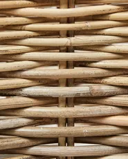 Aufbewahrungskorb 2er Set KITIM mit Rädern Rattan Naturfarben_885227