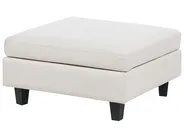 Modul Ecksofa 5-Sitzer UNSTAD mit Ottomane Stoff Hellbeige linksseitig_925416