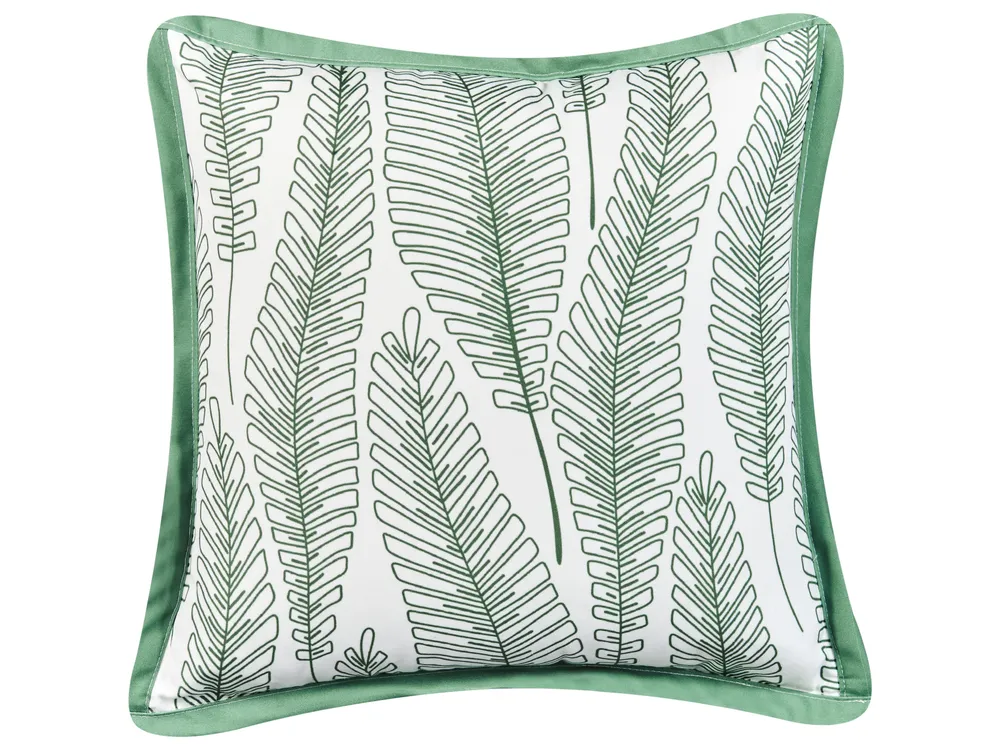 Gartenkissen 2er Set MEADOW Pflanzenmuster 45 x 45 cm Grün_979636