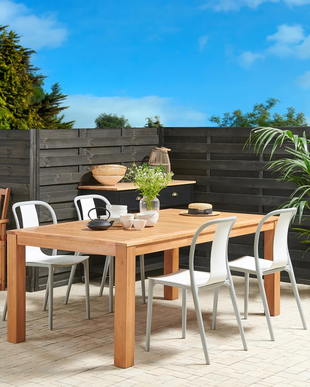 Gartenstuhl 4er Set SPEZIA Weiß