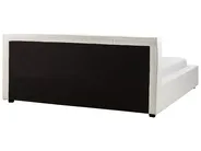 Bett mit Lattenrost Bouclé MIRANDE 180 x 200 cm Cremeweiß_943339