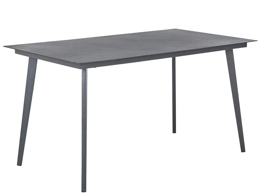 Gartentisch MILETO 140 cm 80 cm Glas Grau