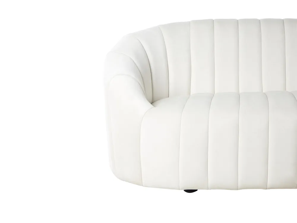 Sofa 2-Sitzer MALUNG Samtstoff Cremeweiß_883973