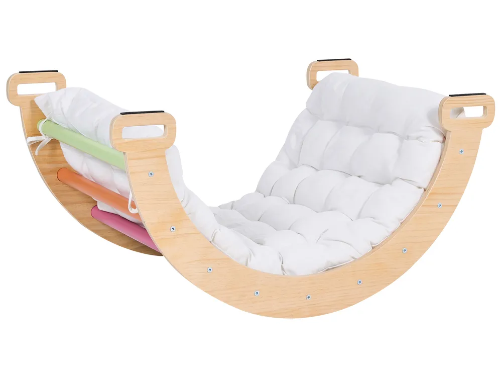 Multifunctional Climbing Arch MOAMA Pine Wood Light Brown_1083392