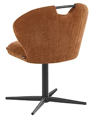 Set of 2 Chairs Swivel WORCESTER Chenille Golden Brown_1161672