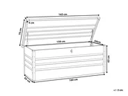 Aufbewahrungsbox CEBROSA 165 cm 70 cm Metall Blau_944790