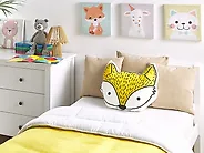 Dekokissen 2er Set VADODARA 50 x 40 cm Baumwolle Fuchs Gelb_1178364