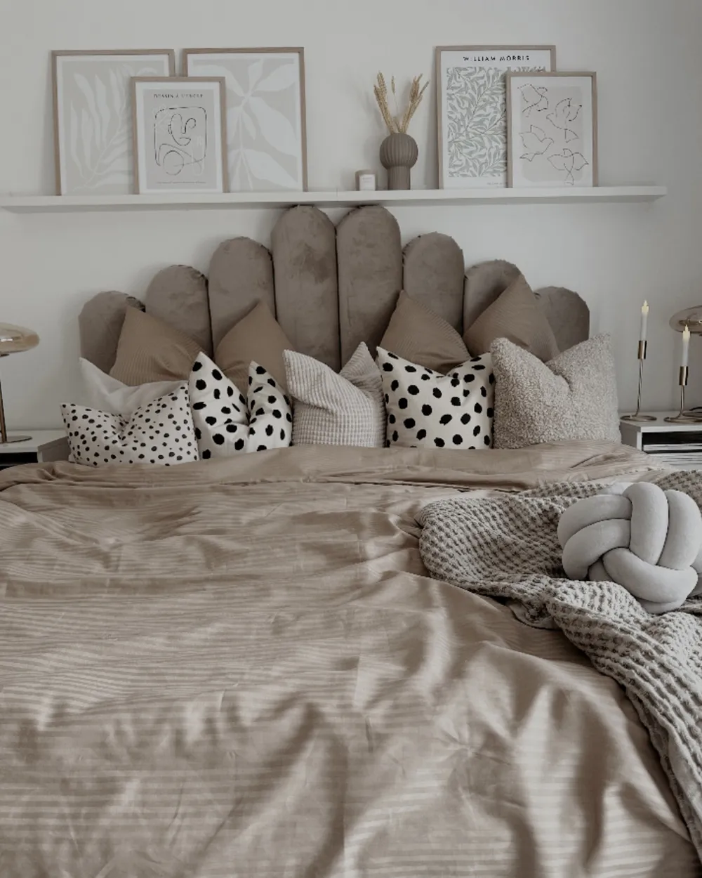 Ensemble de housses de couette AVONDALE 135 x 200 cm Satin de coton Beige_858128