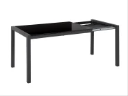 Ausziehbarer Esstisch GRANADA Schwarz 120/160 cm 80 cm_820884