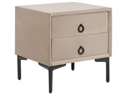 Schlafzimmer Set SEZANNE Samtstoff Taupe 180 x 200 cm_916922