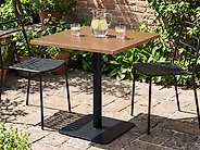 Outdoor Bistrotisch STINTINO  60 cm 60 cm Metall Schwarz_1179435