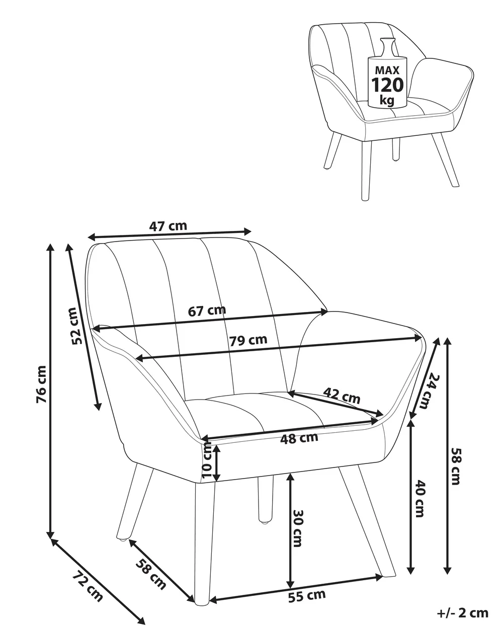 Sessel TORUD Stoff Grün_1012187
