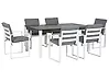 Gartenmöbel Set 6-Sitzer PANCOLE inkl. Kissen Metall Grau