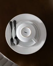 Tassen 4er Set mit Untertellern SESAME Steinzeug Cremeweiß_1035870