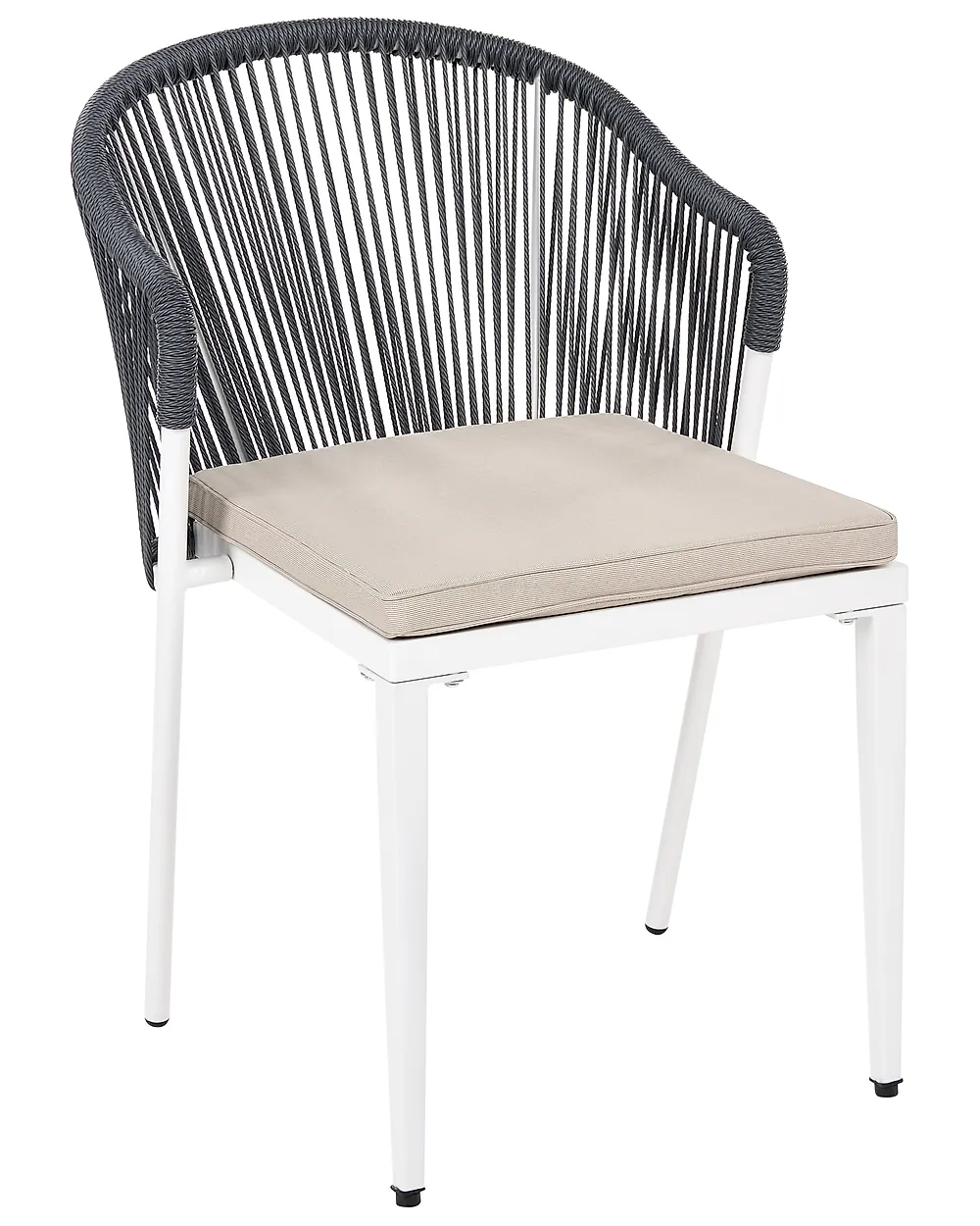 Set of 2 Garden Chairs with Cushions PARANEA Metal Grey_1179630