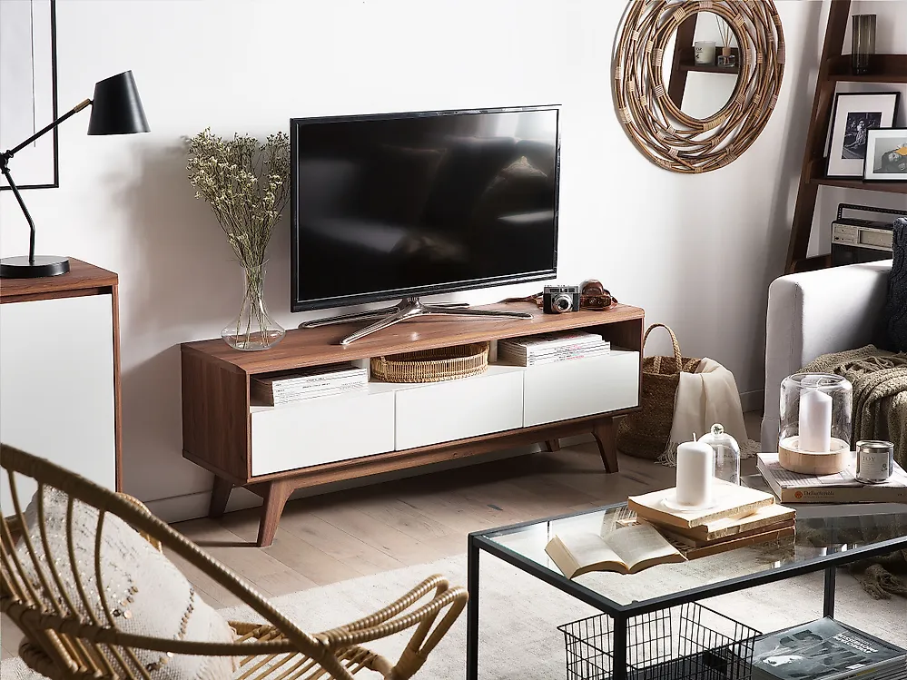 TV-Möbel SYRACUSE Braun / Weiß_1177672