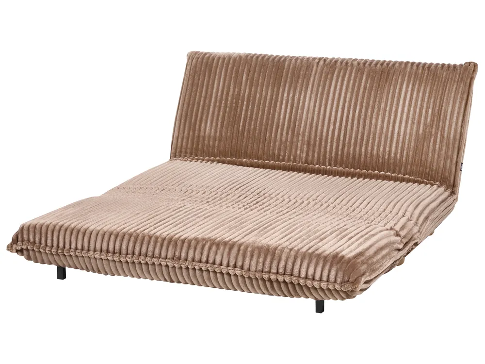 Schlafsofa 2-Sitzer ABISKO Cord Hellbraun_1031099