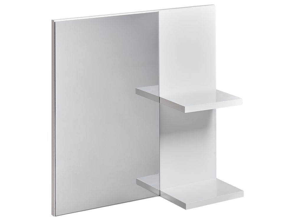 Wall Mirror with Shelf PELOTAS 45 cm 45 cm White