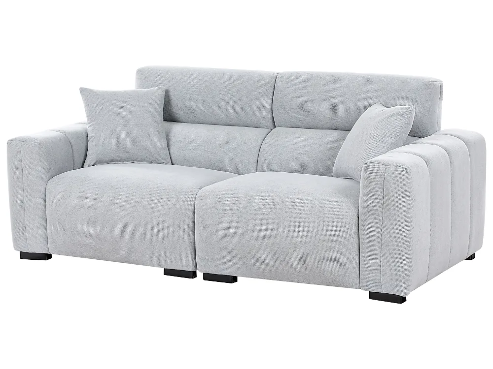 Sofa 3-Sitzer FAUSKAN Stoff Hellblau_1184527