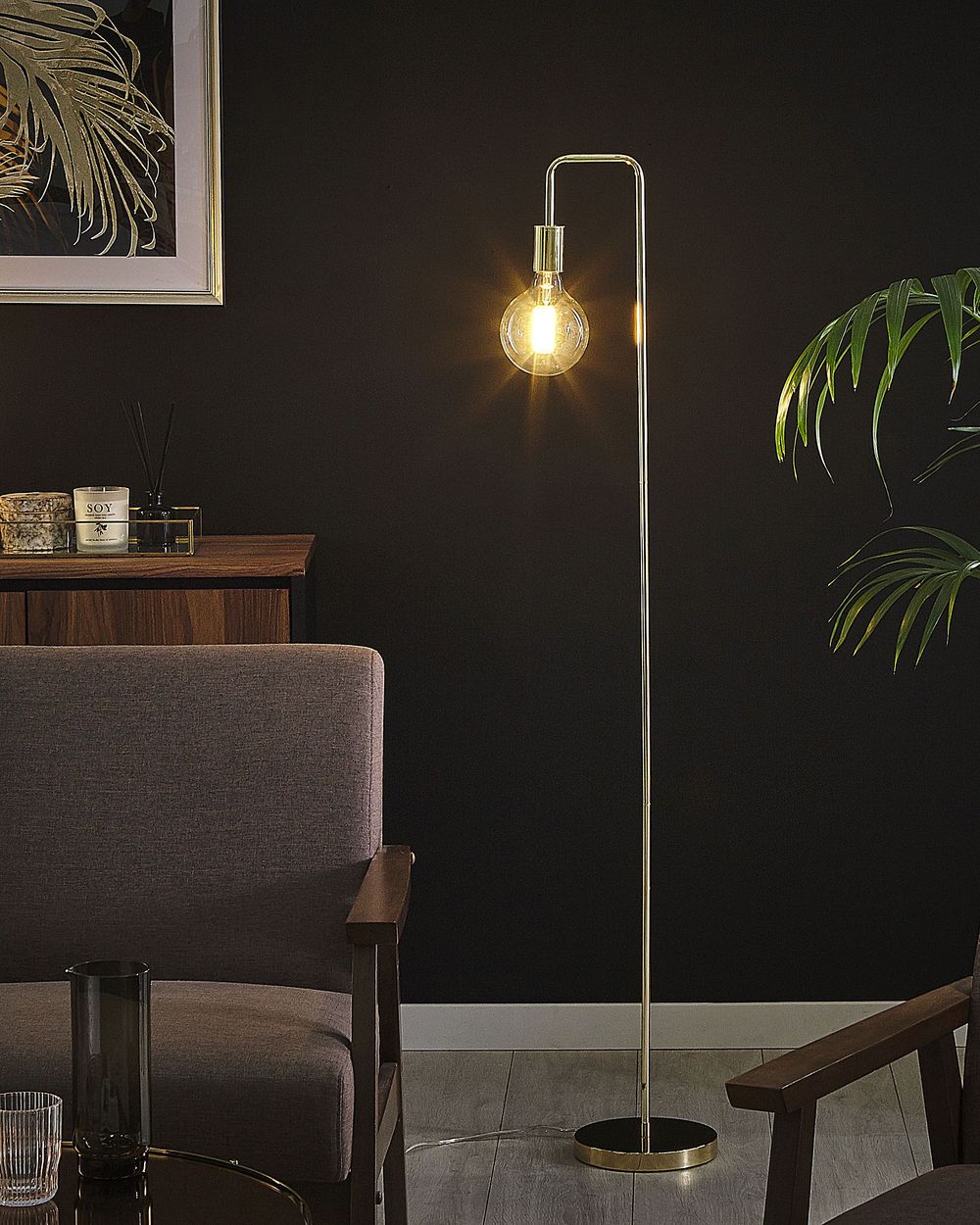 Floor Lamp SAVENA Metal Gold