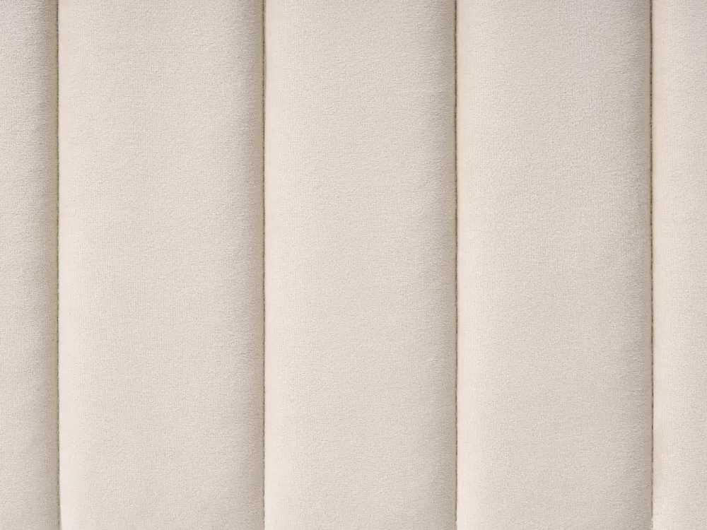 Bett mit Lattenrost Samtstoff LUNAN 120 x 200 cm Hellbeige_1025682