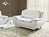 Sofa 2-Sitzer LEIRA Kunstleder Weiß